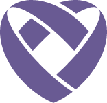 purple heart-shaped ribbon symbolizing the union