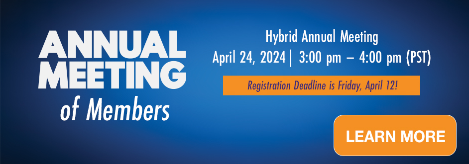 Annual Meeting of Members Monday, April 25 3-4pm Register Now